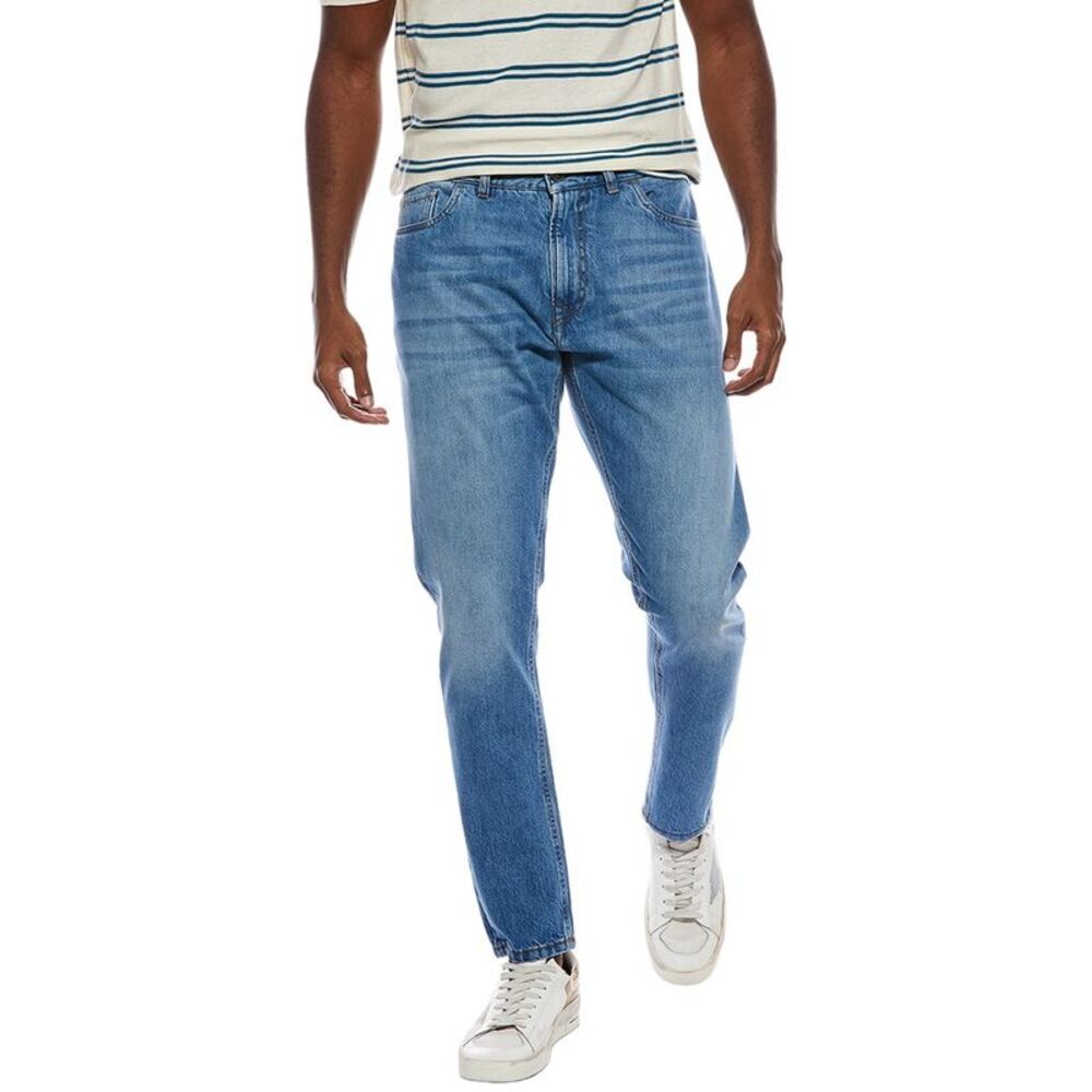 Isaia Mens  Carrot Fit Jean, Blue